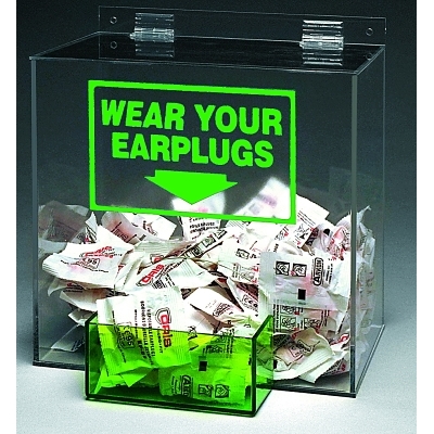 LARGE CAPACITY EAR PLUGDISPENSER CLEAR